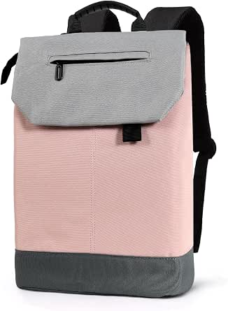 LuxusKollektion Laptoprucksack Rucksack Damen Lekesky mit Kabeltasche 15.6 Zoll Laptopfach Grau, Laptop Backpack