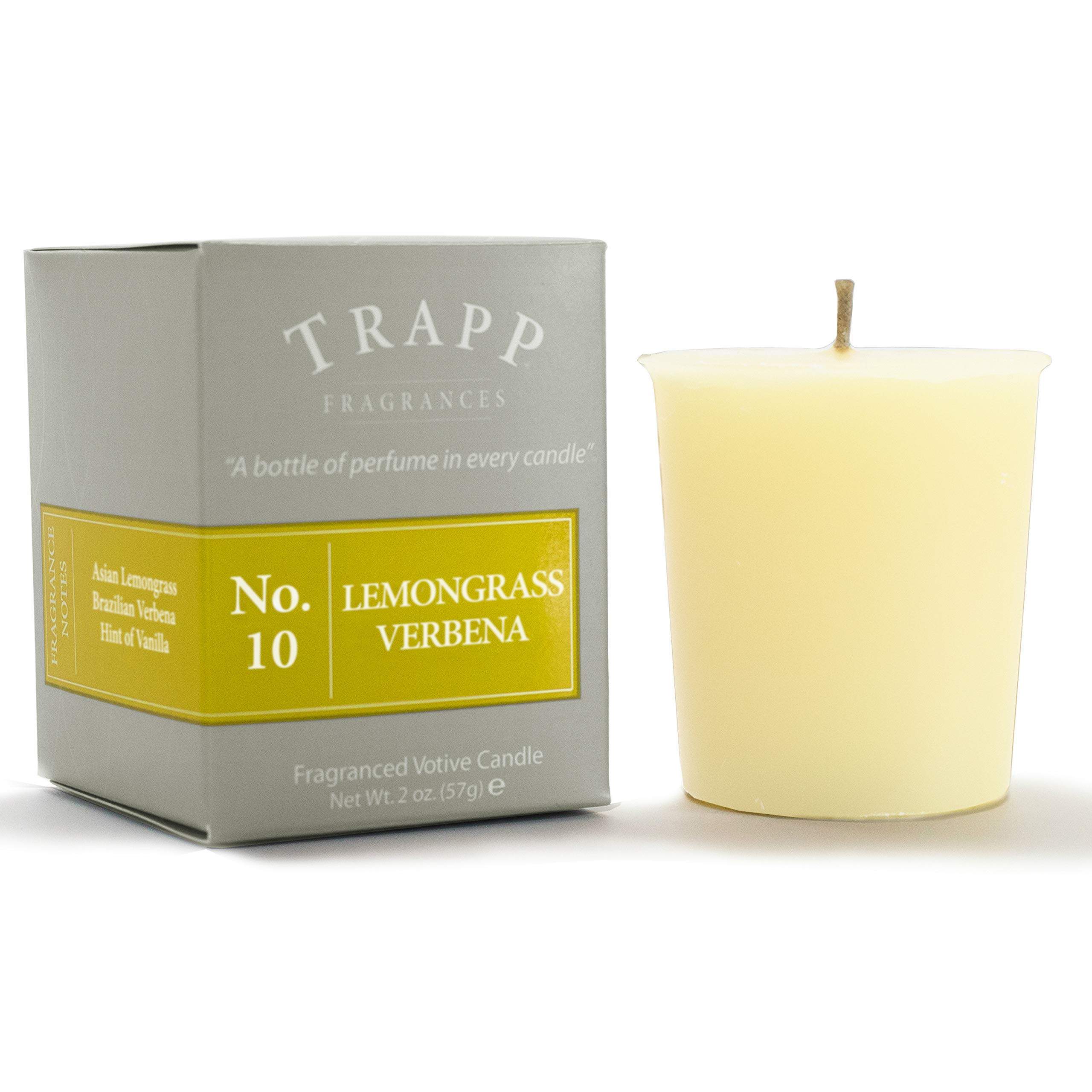 Trapp Signature Home Collection No. 10 Lemongrass Verbena Votive Scented Candle, Pack of 4