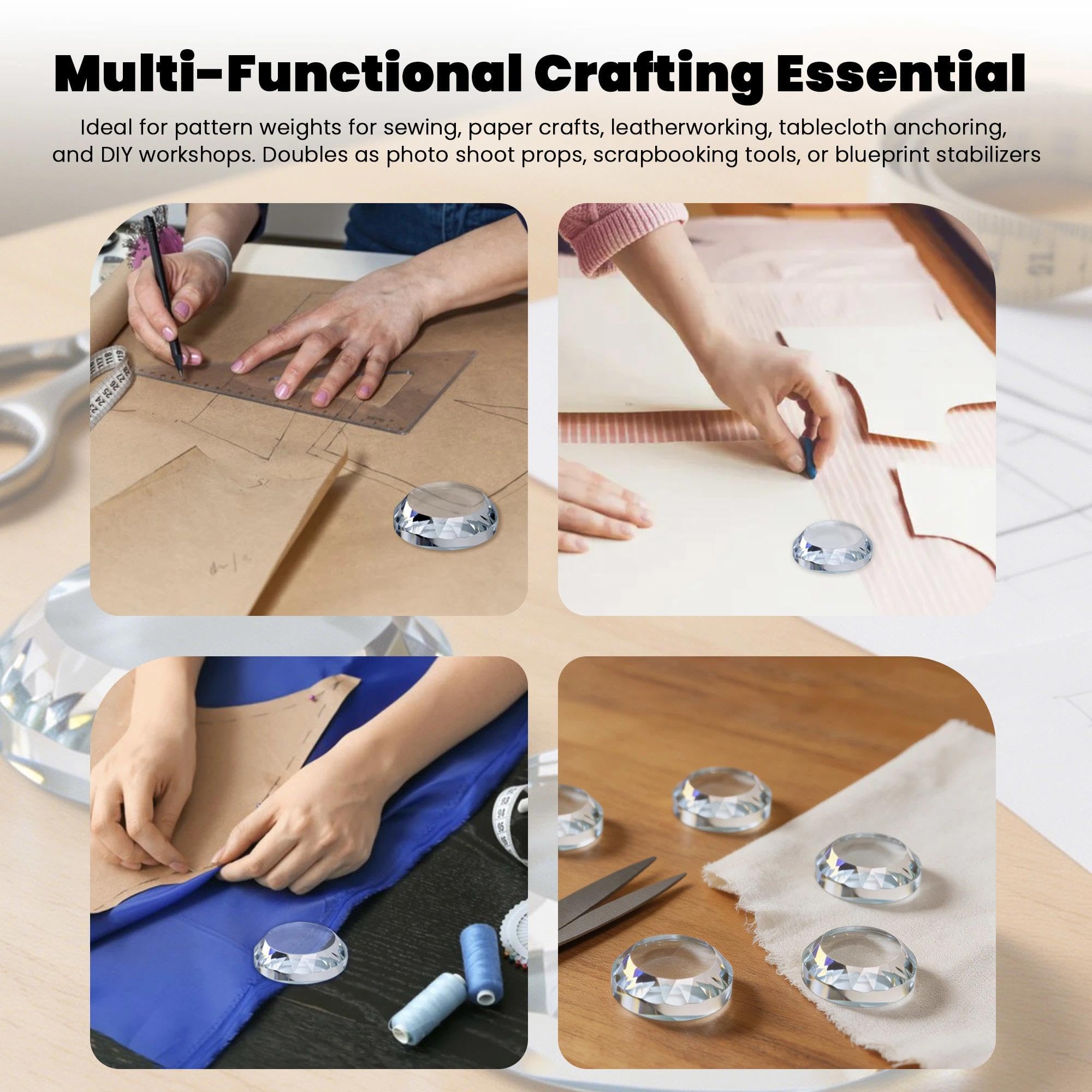 Amazon.com: OKQX 6-Pack Crystal Glass Pattern Weights for Sewing