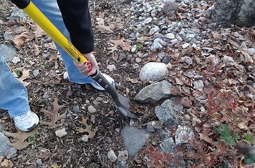 Miniatura 7 de Pala punta de lanza  pala reforzada con fibra de vidrio para jardinería con mango acolchado - pala galardonada, Amarillo