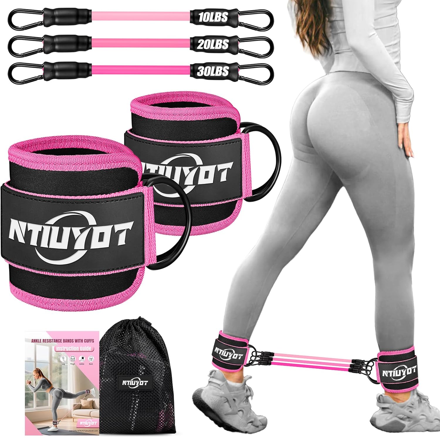 Ankle Resistance Bands with Cuffs, Workout Sets for Women, Resistance Bands for Working Out, Exercise Band for Leg Booty, Home Gym Workout Equipment, Ankle Weights Fitness Band Set Ankle Resistance Bands with Cuffs, Workout Sets for Women, Resistance Bands for Working Out, Exercise Band for Leg Booty, Home Gym Workout Equipment, Ankle Weights Fitness Band Set