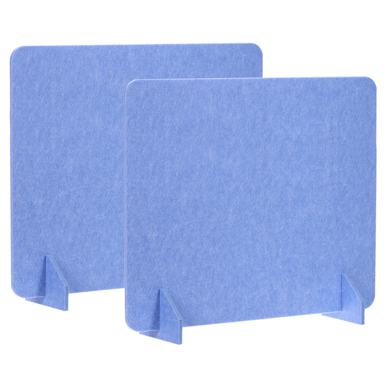 PATIKIL Desk Divider, 2 Set 24 x 24 Inch Acoustic Freestanding Desk Divider Desk Privacy Panel with 4 Pcs Support Feet for Library Office Workstation, Blue