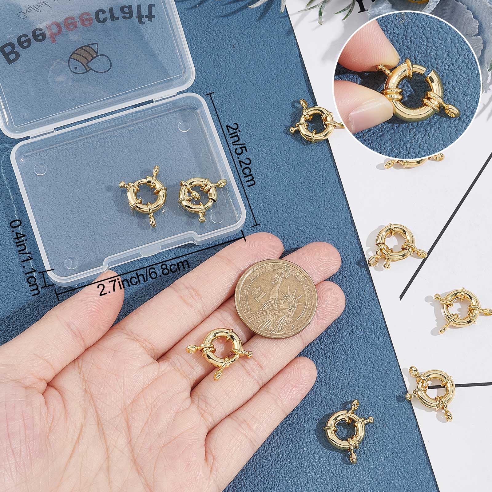 Beebeecraft 10 pièces 925 fermoirs à Bascule Plaqués Argent Sterling