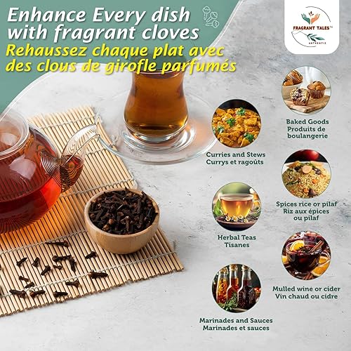 Miniatura 5 de Clavo entero orgánico prémium de 5.3 onzas (5.29 oz), grado seleccionado a mano, procedente de una granja orgánica certificada por USDA en Sri Lanka