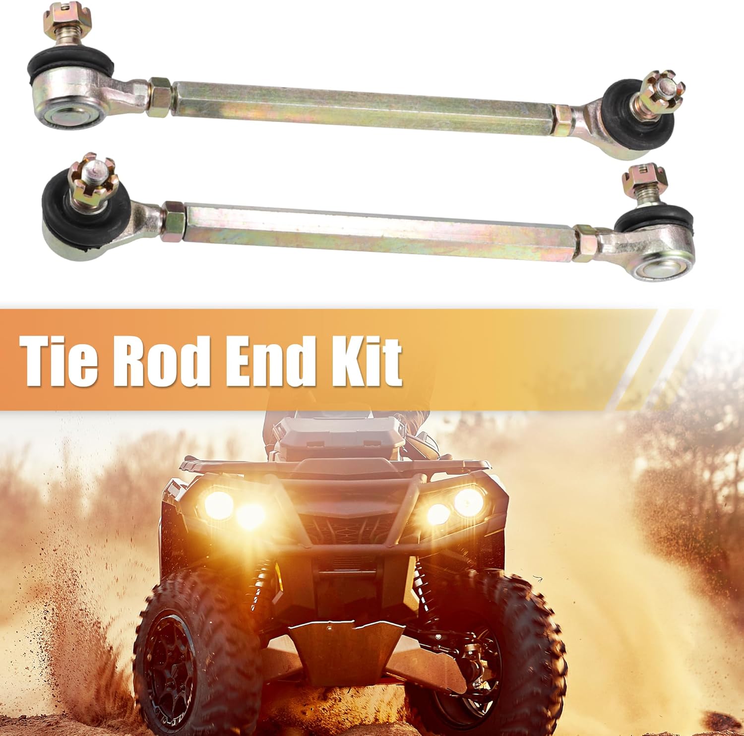 ACROPIX 16cm 6.30" Steering Tie Rod End Tie Rod Link Fit for 50cc 70cc 90cc 110cc 125cc 150cc ATV Quad Four Wheeler with Ball Joint Accessories - Pack of 2