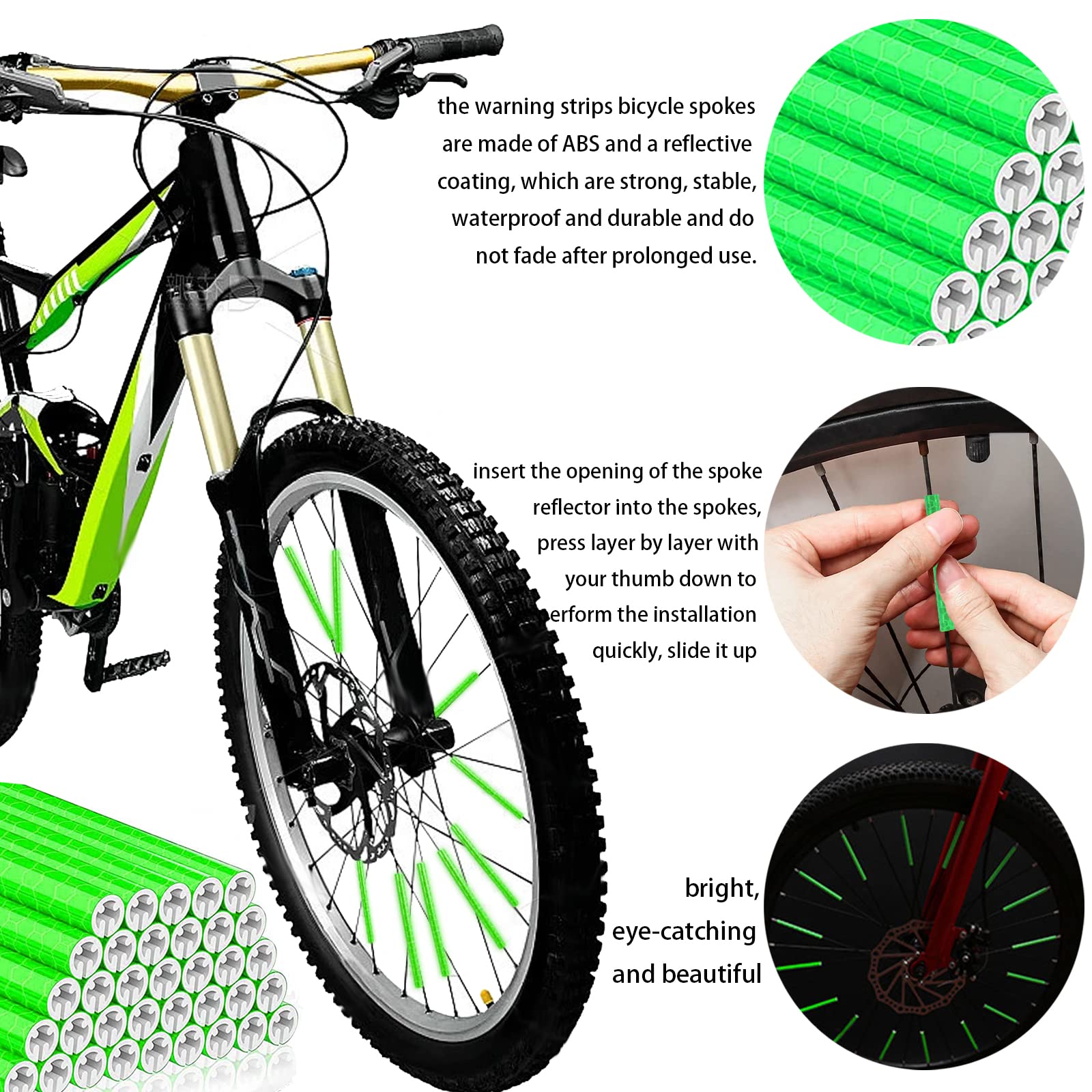 Mothiness Réflecteur De Rayon De Vélo 4 Sacs Vélo Rayon Réflecteur Vélo