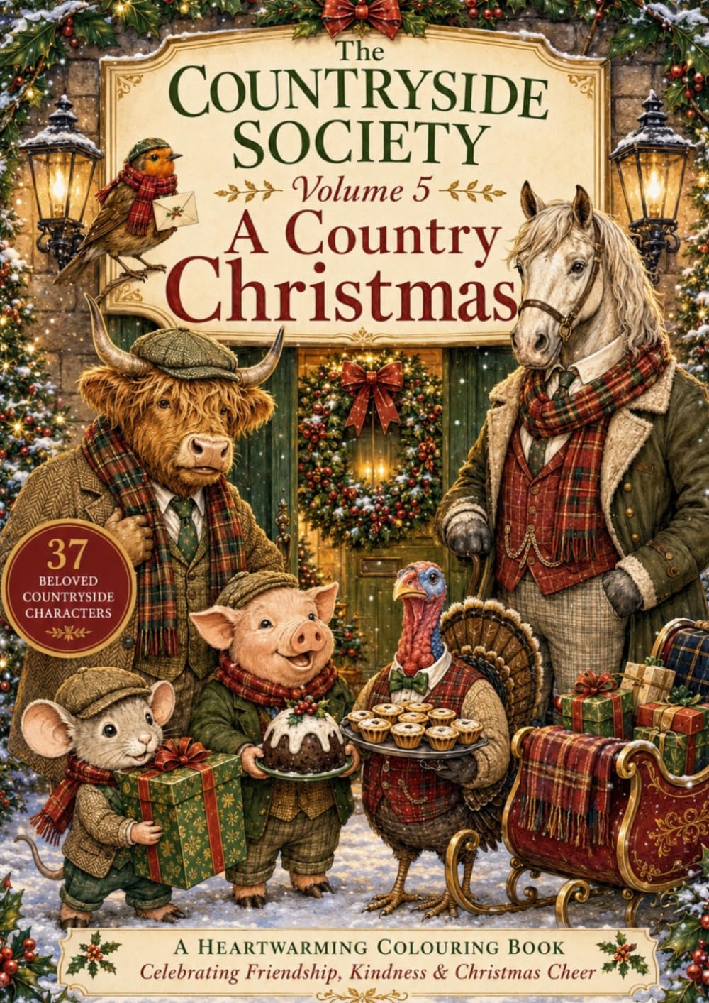 The Countryside Society A Country Christmas: Colouring Book