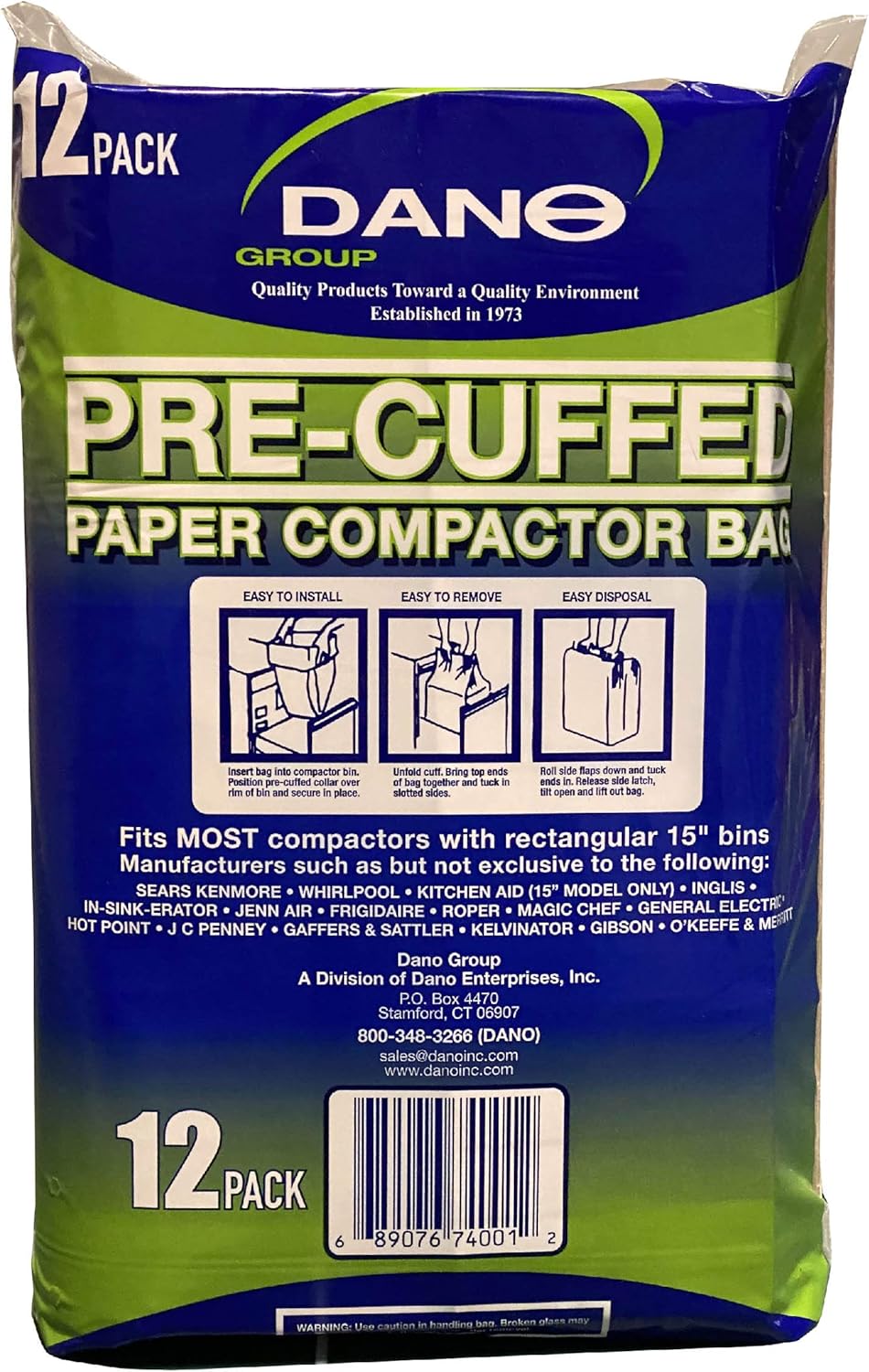 Bolsas compactadoras de papel prepuñetazos (paquete de 12