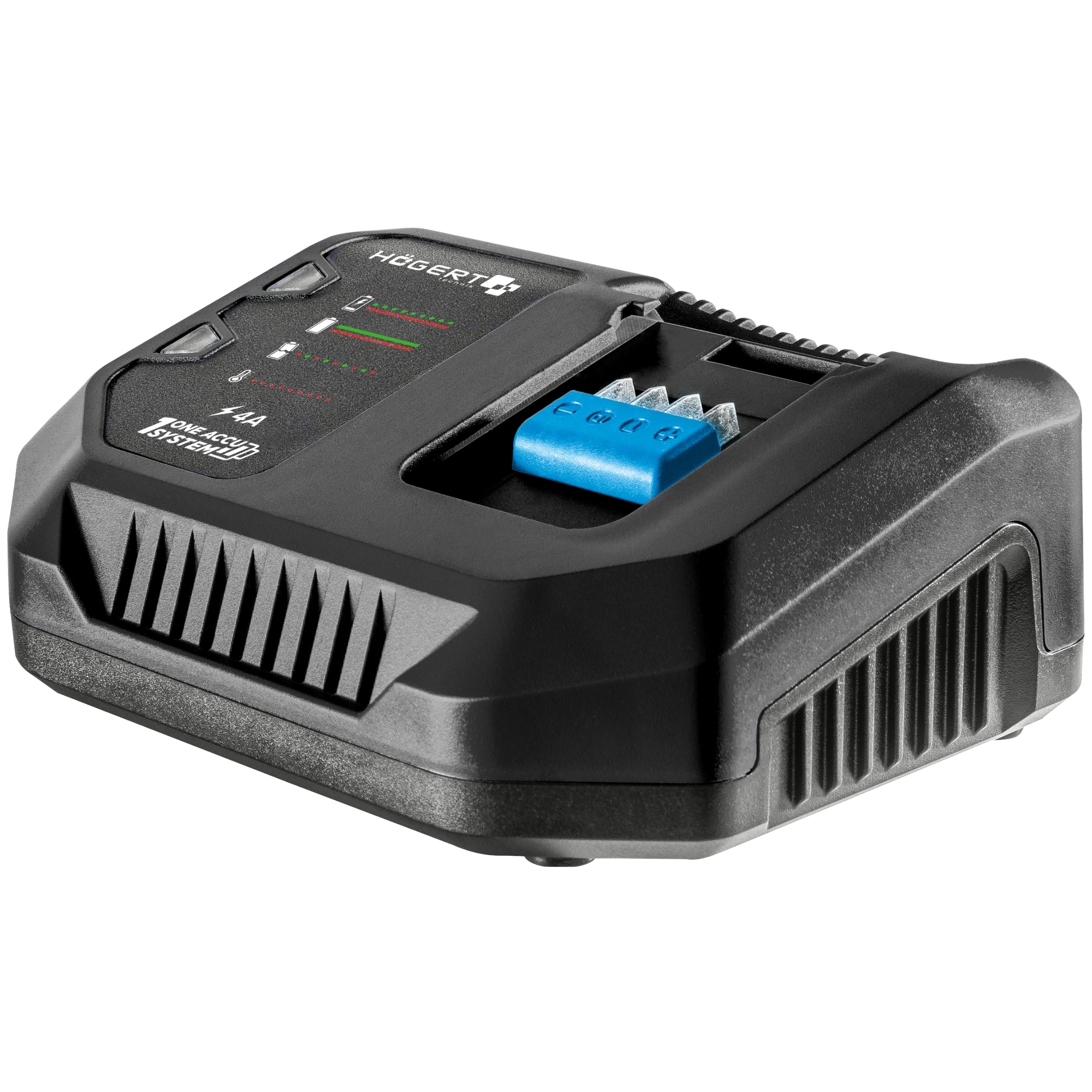 HÖGERT TECHNIK Llave de impacto inalámbrica 18V sin escobillas, 600 Nm, batería 4,0 Ah, cargador 4A, maletín, motor brushless, LED, para taller