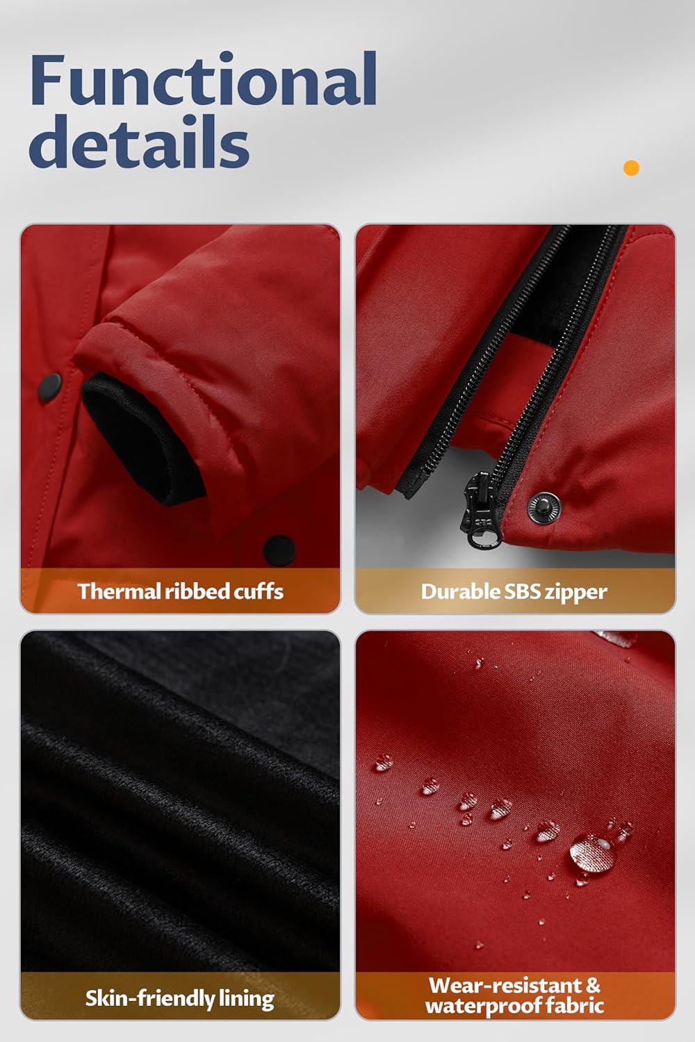 CREATMO US Girl's Winter Fleece Lined Long Parka Puffer Coat Thicken Ski Jacket With Fur Trim Hood - Image 7