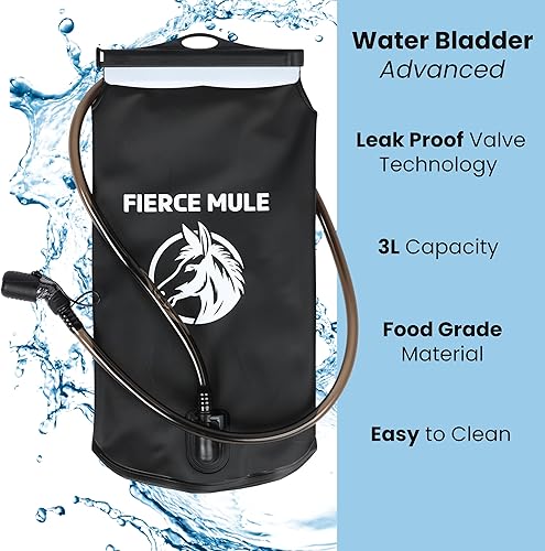 Miniatura 3 de Mochila de hidratación de 18 litros con kit de primeros auxilios, bolsa de agua de 3 litros y toalla de enfriamiento, mochila de hidratación ligera