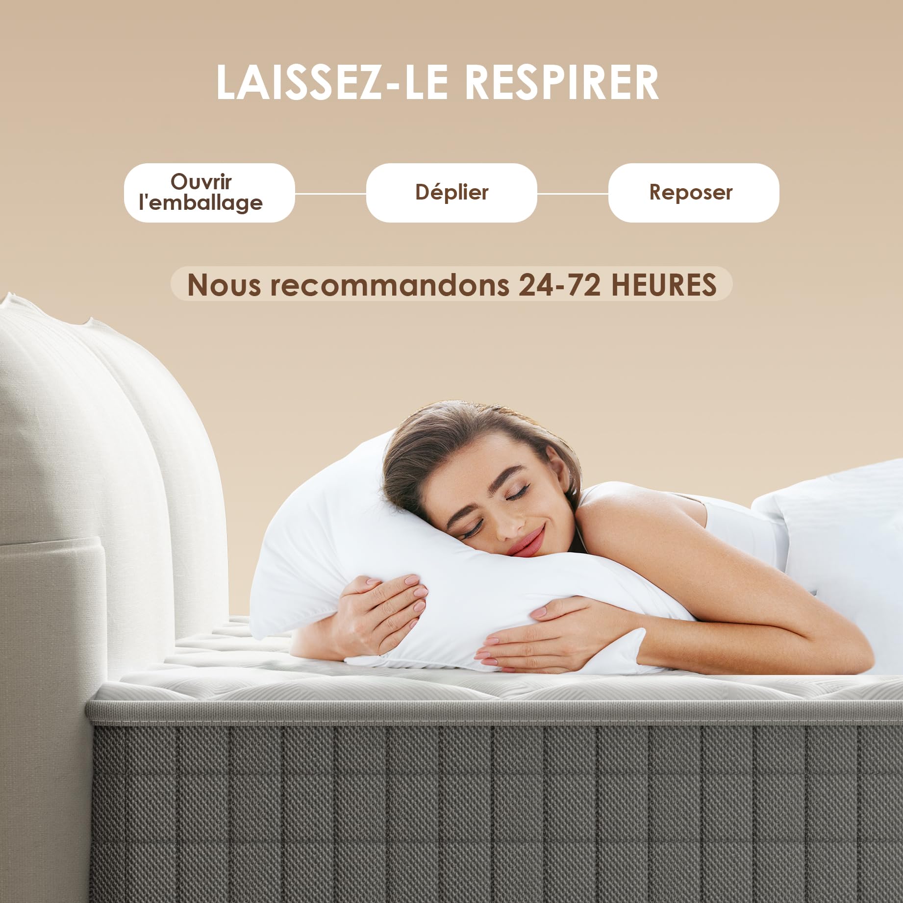 TEENO Matelas 160x200 | 30 cm Épaisseur | Mousse à Mémoire de Forme | Certifié Oeko-TEX | Réversible Mi-Ferme & Ferme | Anti-Transpiration | Isolation des mouvements | Matelas 2 Personnes