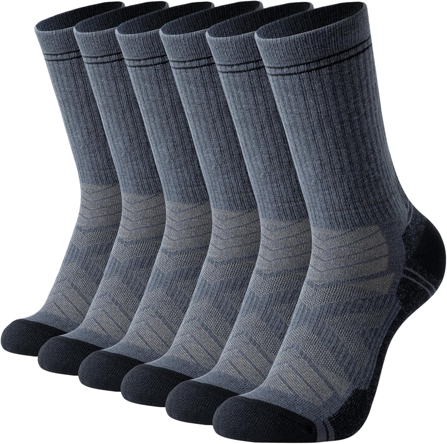 BONANGEL Thin Merino Wool Socks for Men, Mens Winter Thermal Warm Boot Dress Wool Hiking Crew Socks 3 Pairs