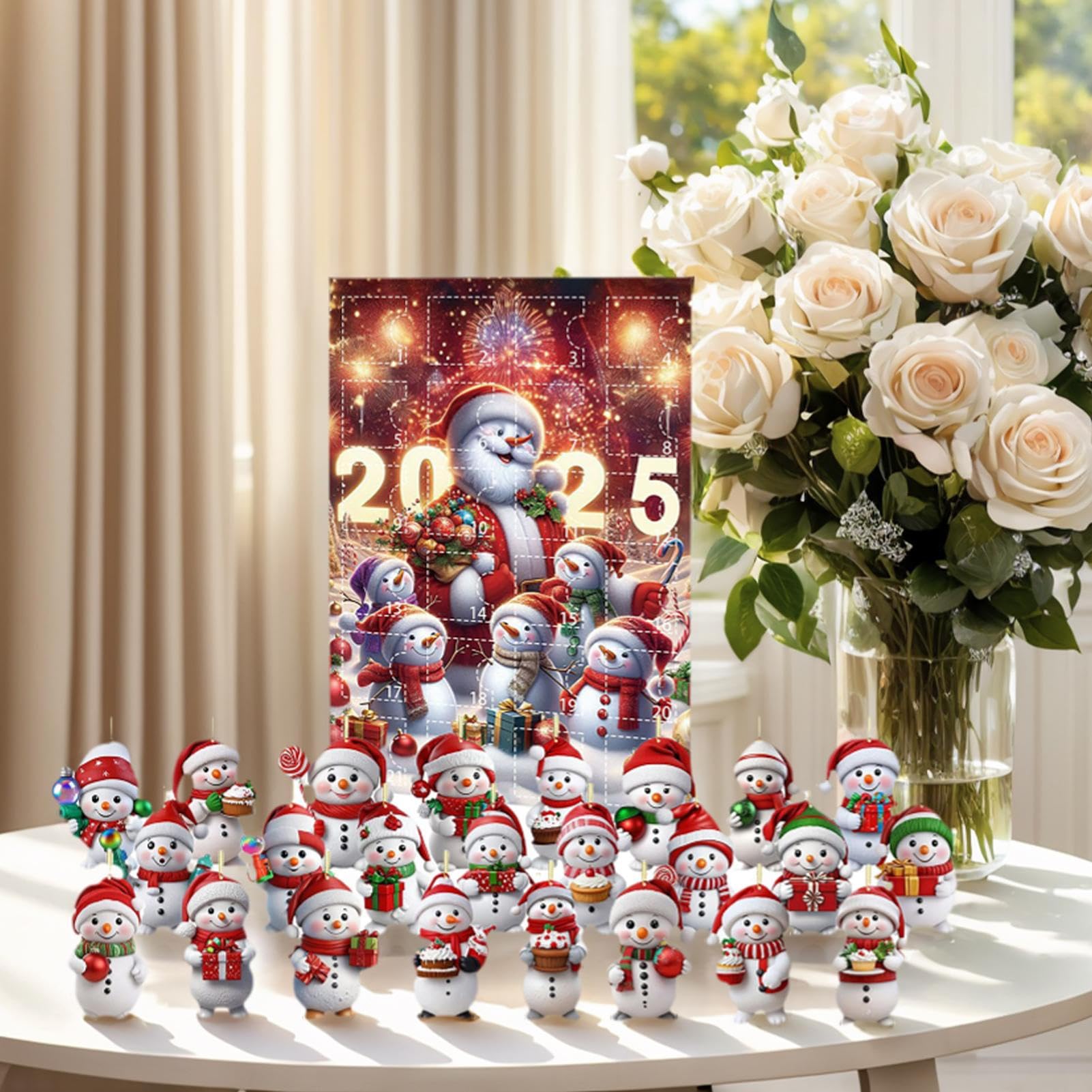  クリスマスアドベントカレンダー　2025 ホリデイオーナメント Amazon.co.jp: 2025 アドベントカレンダー 2D クリスマス スノーマン