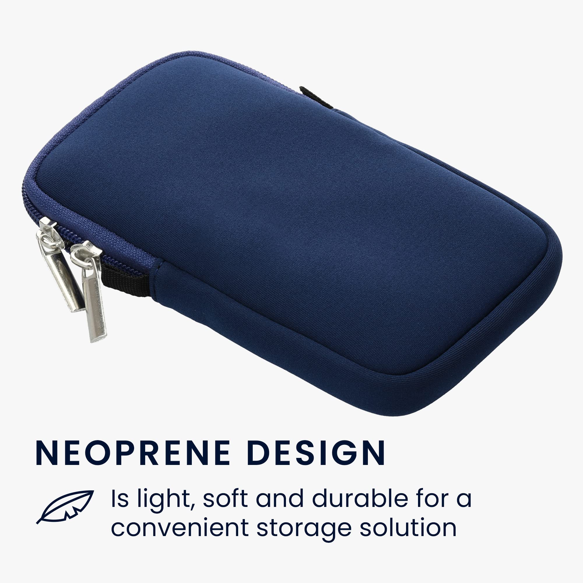 Kwmobile Housse Protection Smartphone L 6,5" - Pochette Néoprène Avec Collier Orange Noir Blanc