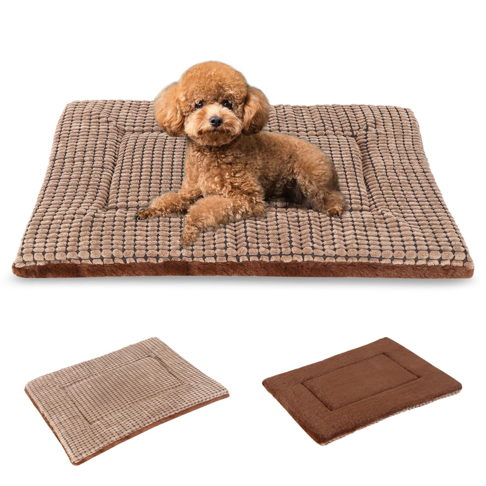 BVAGSS Dog Bed Mat,Reversible Crate Pad, Memory Foam Beds