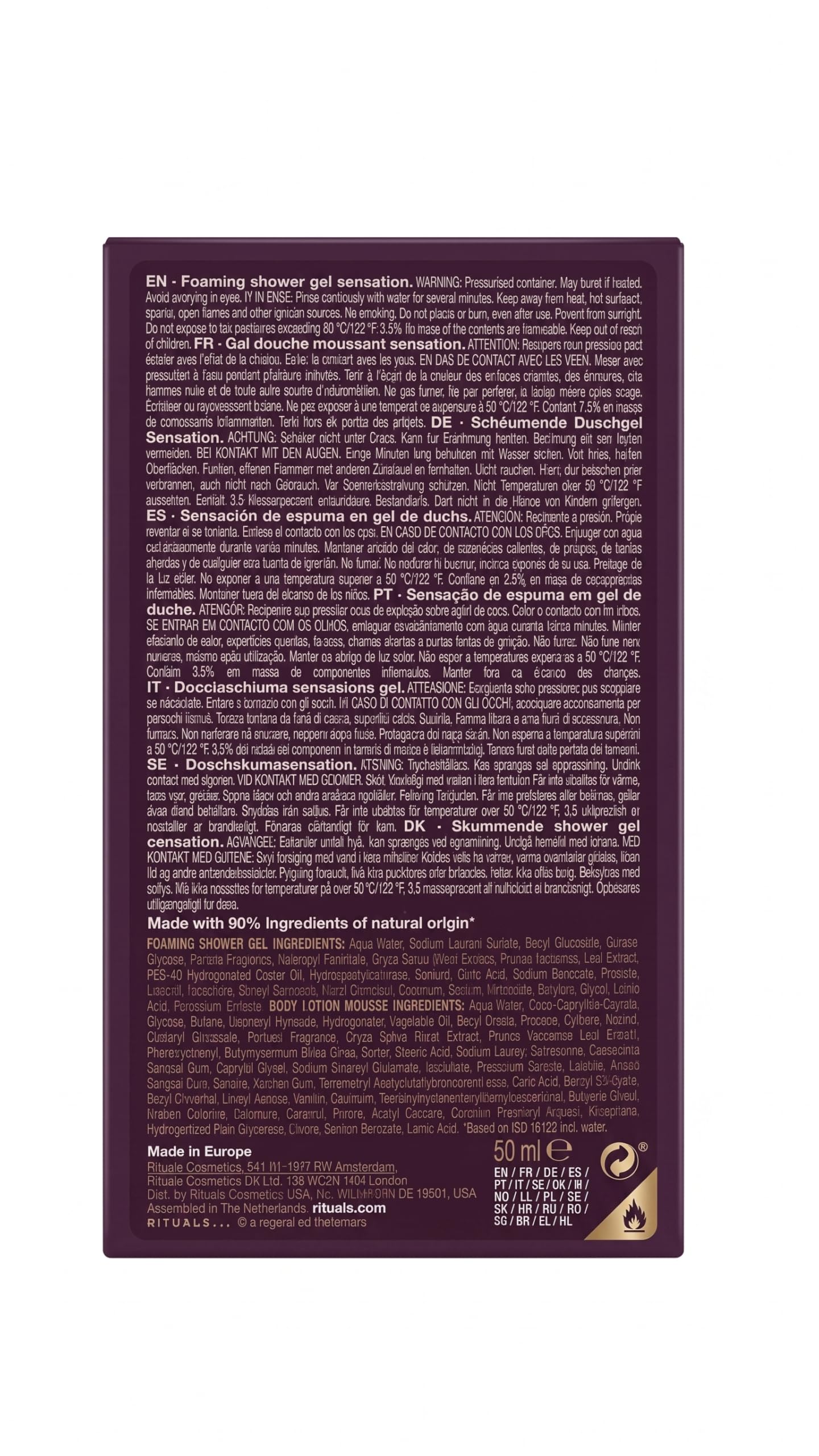 Rituals The Ritual of Yozakura Geschenkset 2x50ml – Duschgel & Körperlotion Mousse