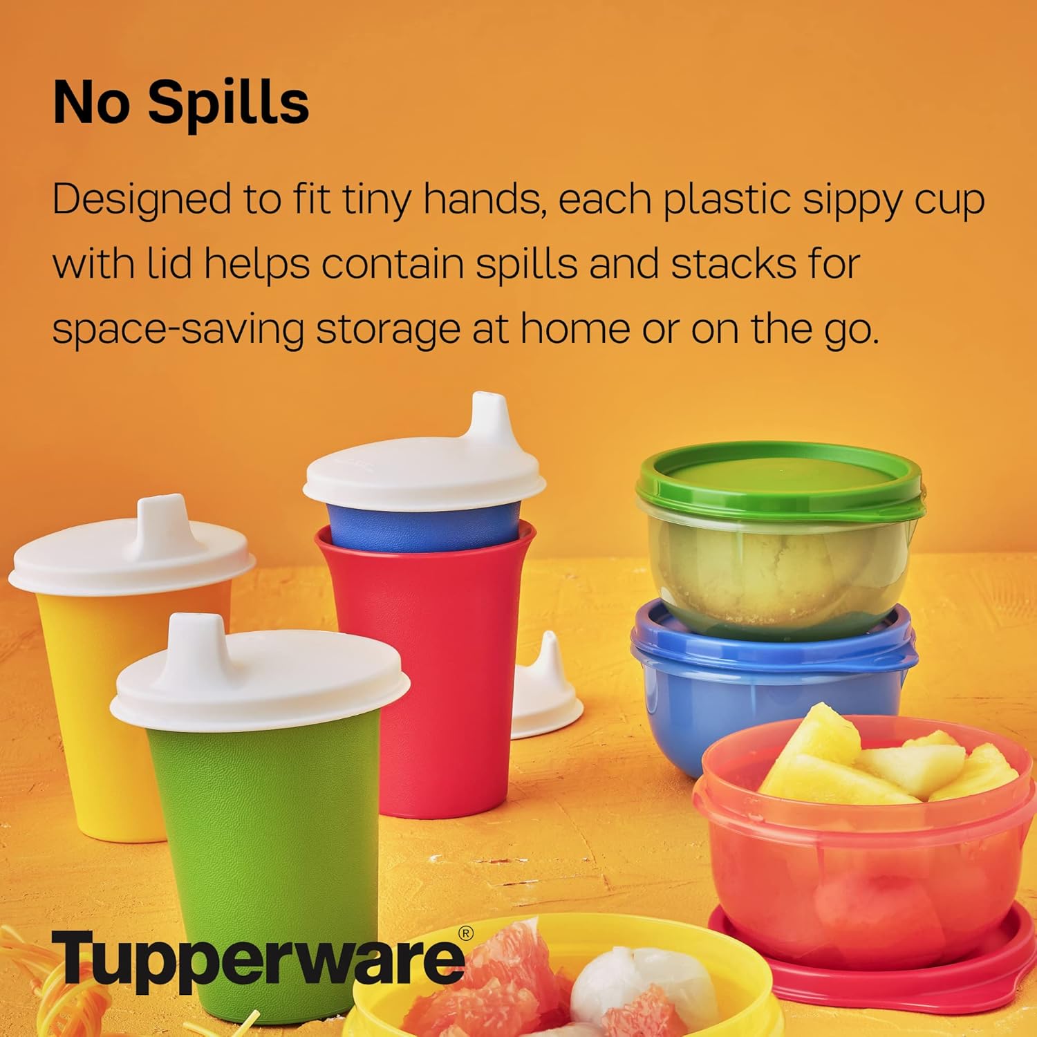 Tupperware Brand Bell Tumblers & Seals - 7 oz (200 mL) - Dishwasher Safe & BPA Free - Durable, Dripless Sippy Cup with Lid for Ages 6-24 Months