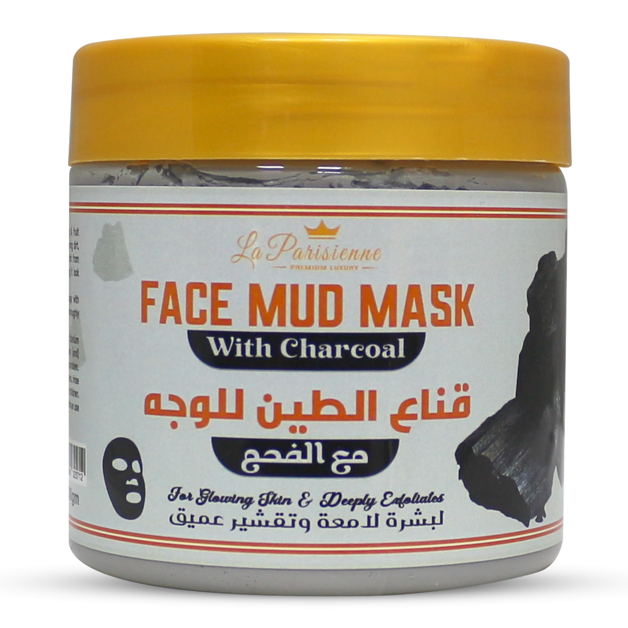ECOLYTE+ DisinfectantLa Parisienne Face Mud Mask, Spa Quality, Pore Reducer, Blackheads & Oily Skin, Skincare Women Men, Deeply Cleanse, Tightens & Exfoliate, Blemish fighting - (Charcoal, 500g)