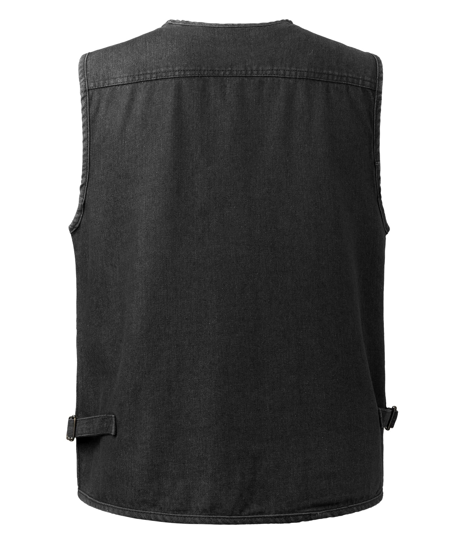 Herren Kutte Jeansweste Freizeit Bikerweste Multi-Taschen Ärmellos Motorradweste Denim Weste
