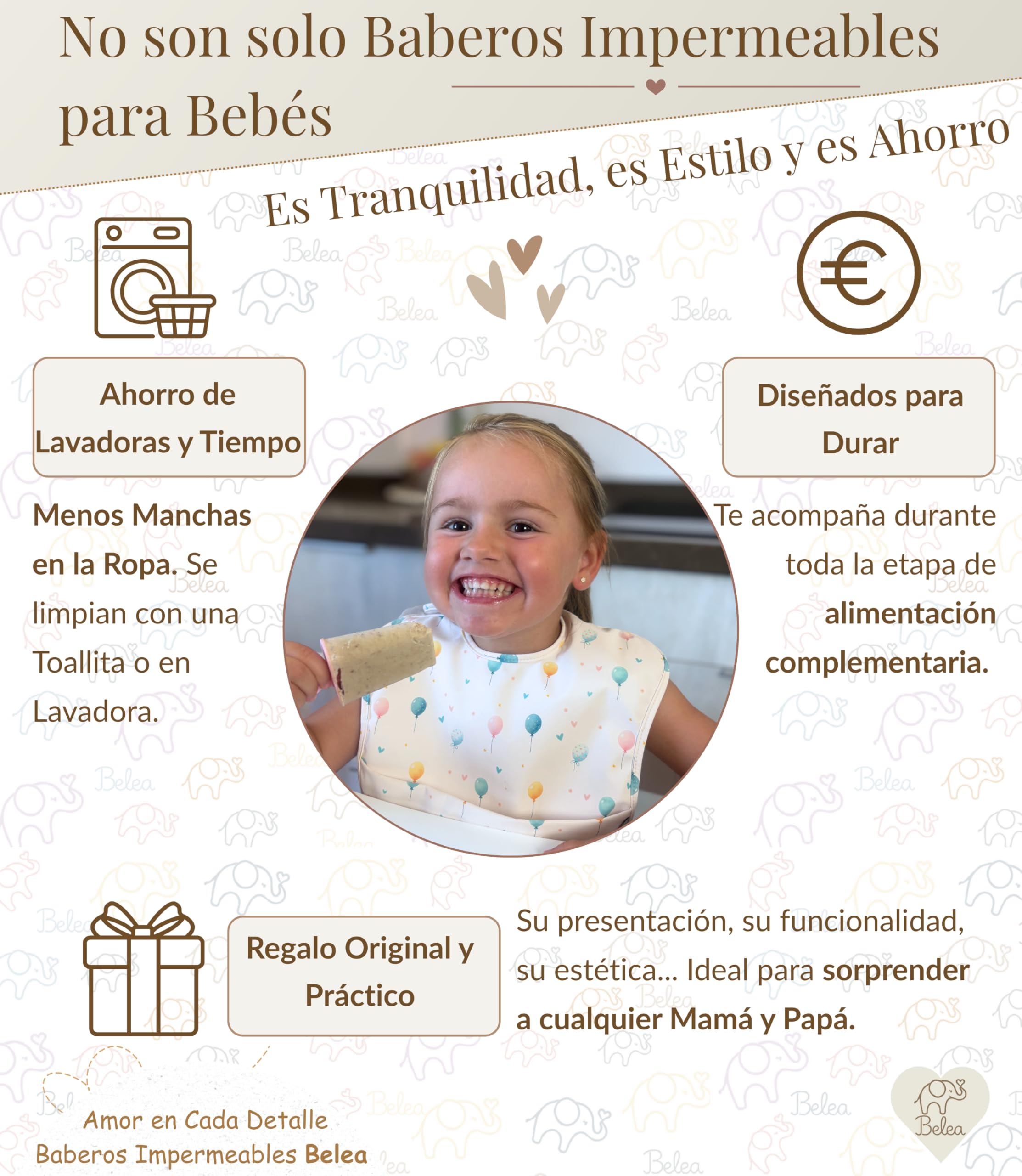 Pack 2 Baberos Bebe Impermeables Sin Mangas BLW 6 Meses a 5 Años Bolsillo Recogemigas Babete Impermeável Babero Infantil Sin BPA Regalo Baby Shower Cumpleaños Bebé — view 9