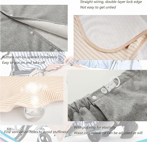 Miniatura 2 de Falda de pañal unisex para adultos, impermeable, ajustable, reutilizable, para adultos, ancianos, niños (gris, XXL)