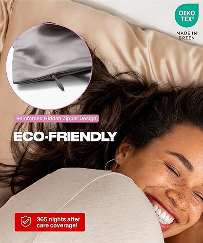 Miniatura 5 de Colorado Home Co Sunday Silks - Funda de almohada de seda agradable para el pelo y la piel, tamaño Queen, hecha de seda de morera pura de la más