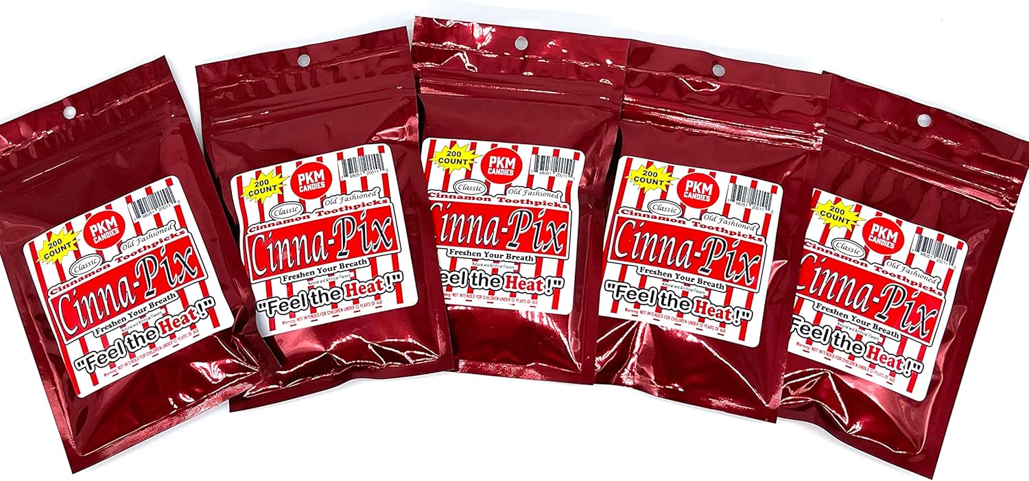 PKM Candies - Cinna-Pix Classic Old Fashioned Cinnamon Toothpics Freshen Your Breath Feel The Heat (5)