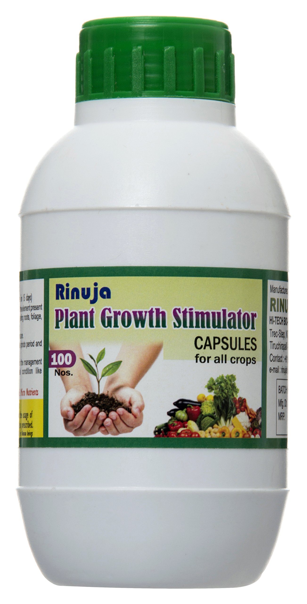 RHBP [RINUJA HI-TECH BIO-POWER] Organic Plant Growth Stimulator Capsules For All Crops (100 Nos)