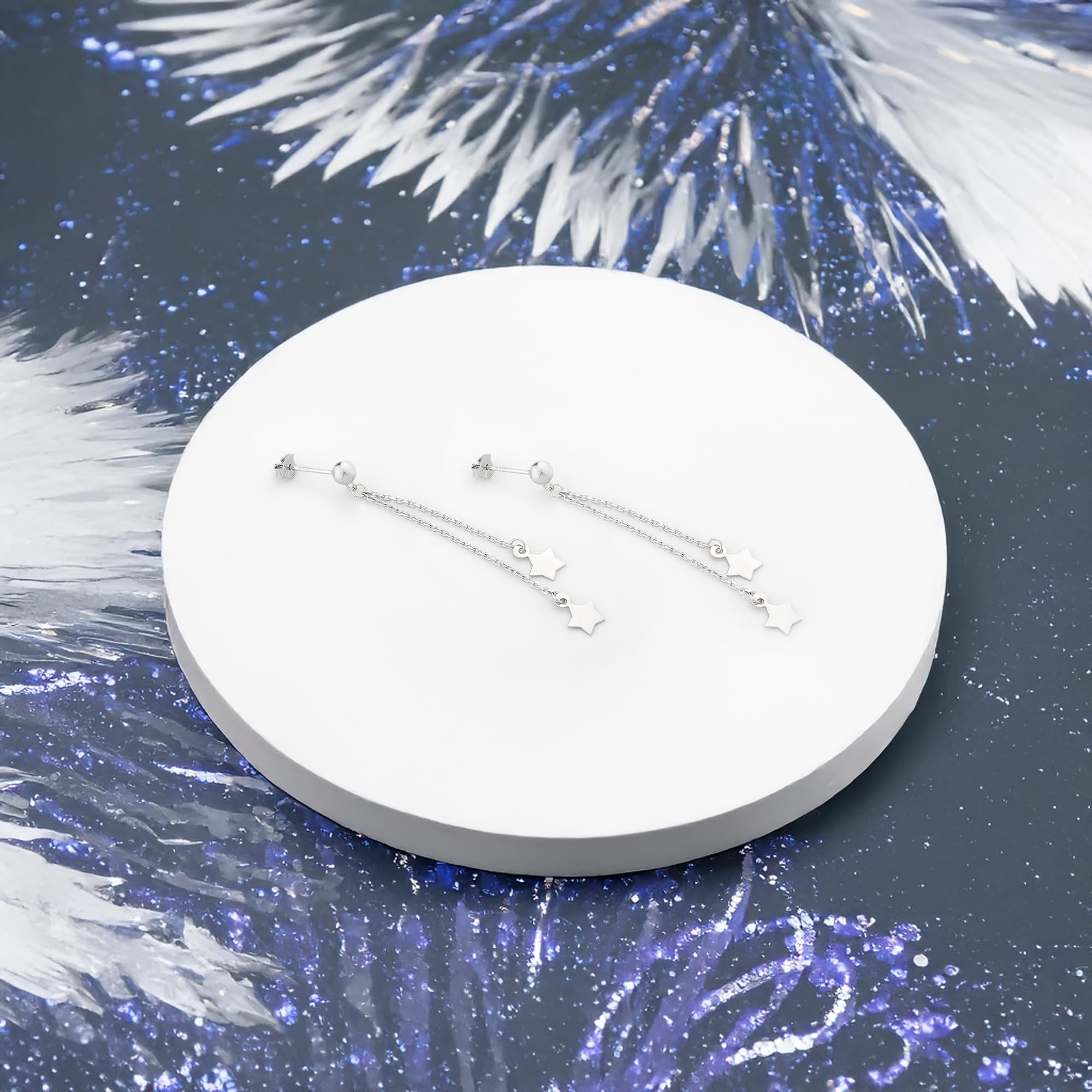SOFIA MILANI - Orecchini Donna Argento 925 - Orecchini Pendenti a Sfera Stella - 20675