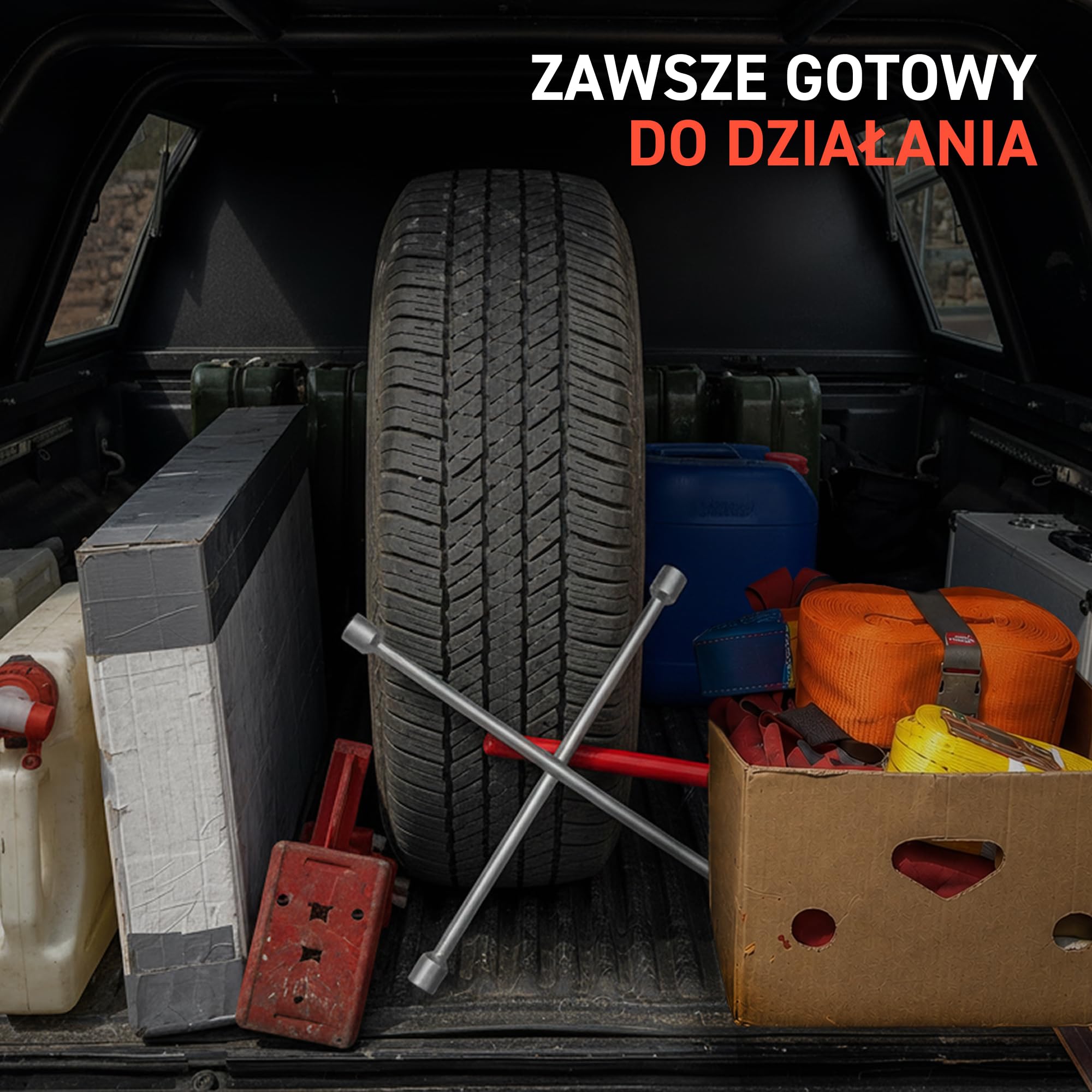 Klucz krzyżak do kół 3/4 cala, CrV 27/30/32 mm, 700 mm | Stal CrV, DIN 3121, Końcówka kwadratowa 3/4 cala, Ø22 mm, 4,50 kg