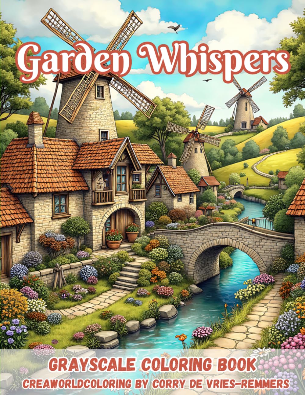 Garden Whispers: A Magical Coloring Journey Through Enchanted Gardens, Cozy Cottages, and Dreamlike Landscapes