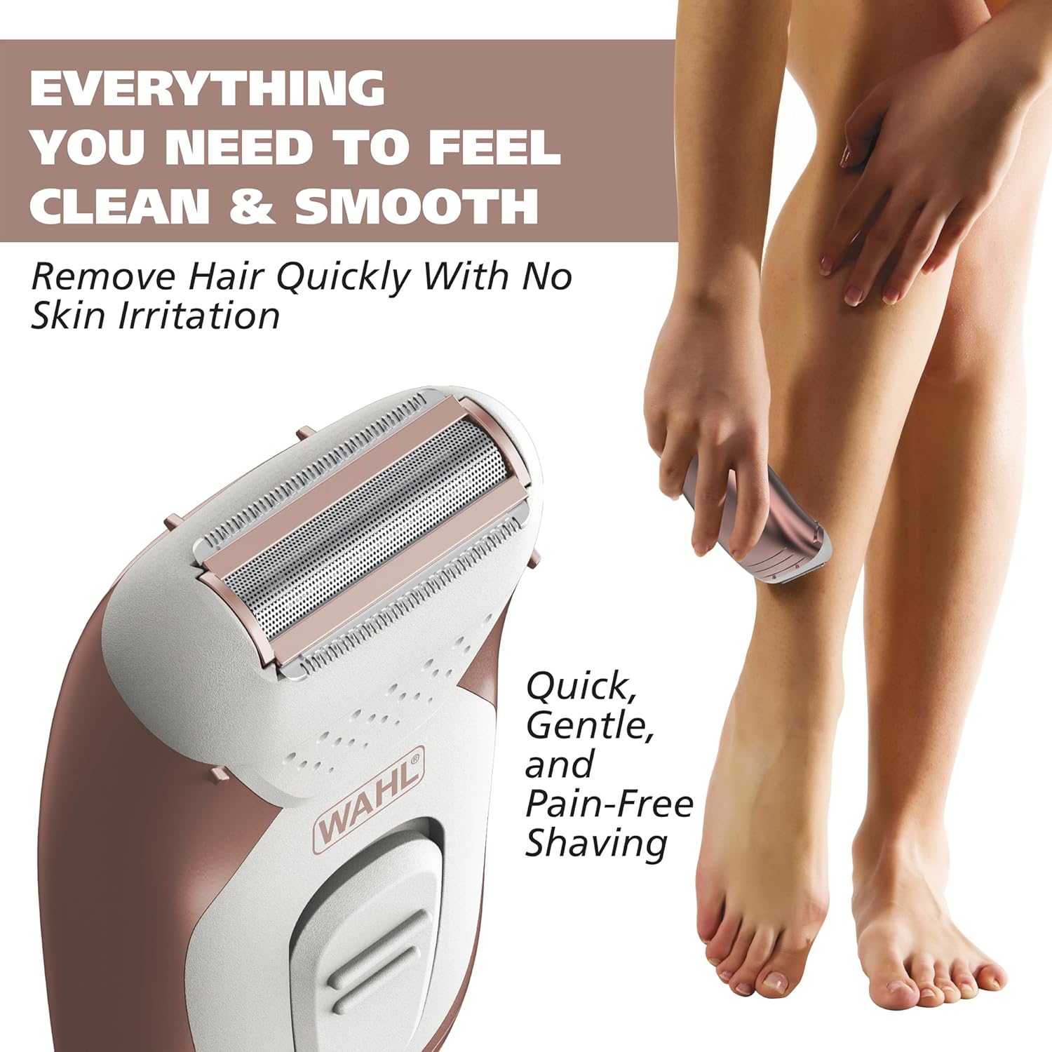 Wahl 3234 Clean & Smooth Ladies Wet/Dry Battery Shaver