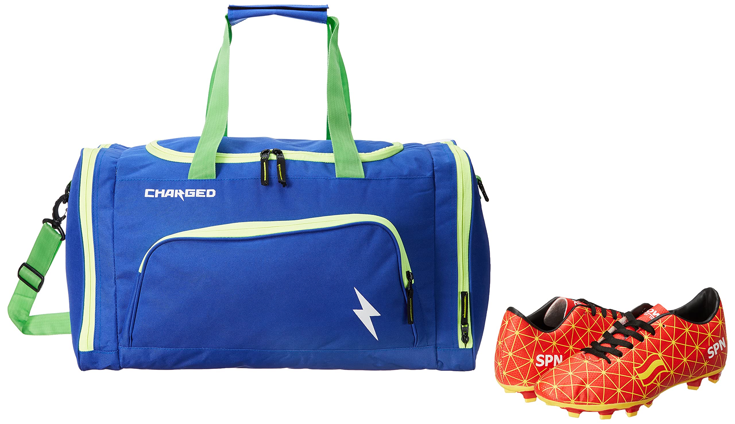 Charged Sports Bag Superlight Blue With Gowin Football Shoe Country Color Spain Size-3