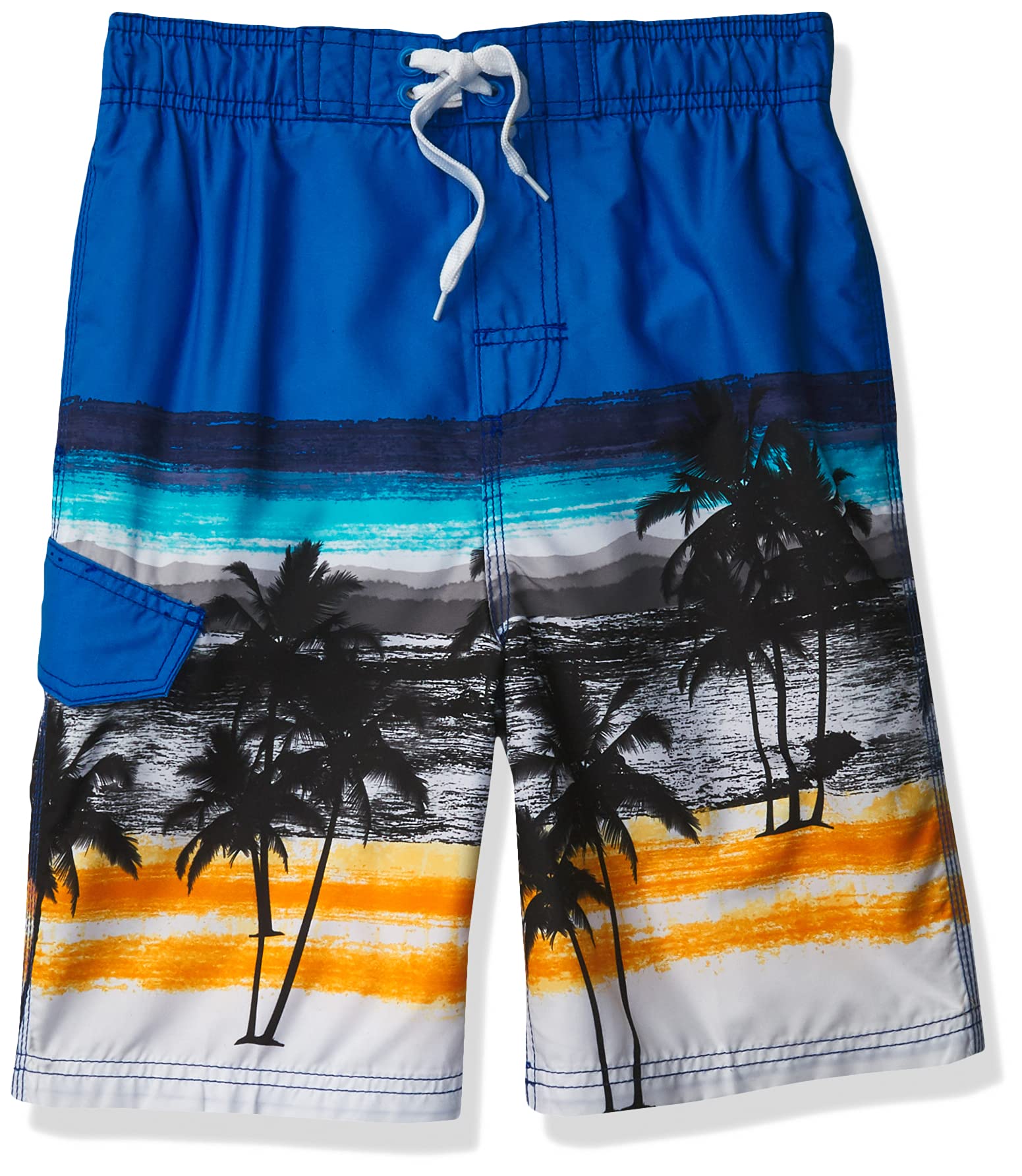 Kanu Surf Boys' Yolo Quick Dry UPF 50+ Beach Swim Trunk, Seaside Royal, 18/20