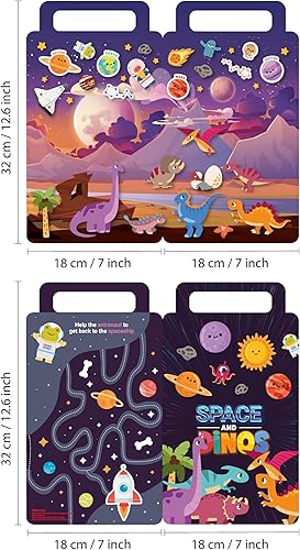 Miniatura 9 de Adhesivos para ventana para niños pequeños, actividades de viaje, calcomanías hinchadas, calcomanías reutilizables para ventana, geles, calcomanías