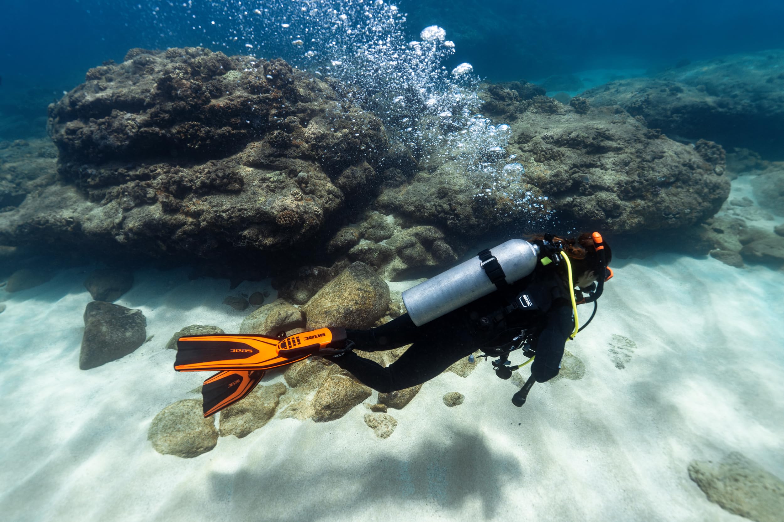 SEAC Style-S, Aletas Ultralivianas con Correa Elástica para Buceo