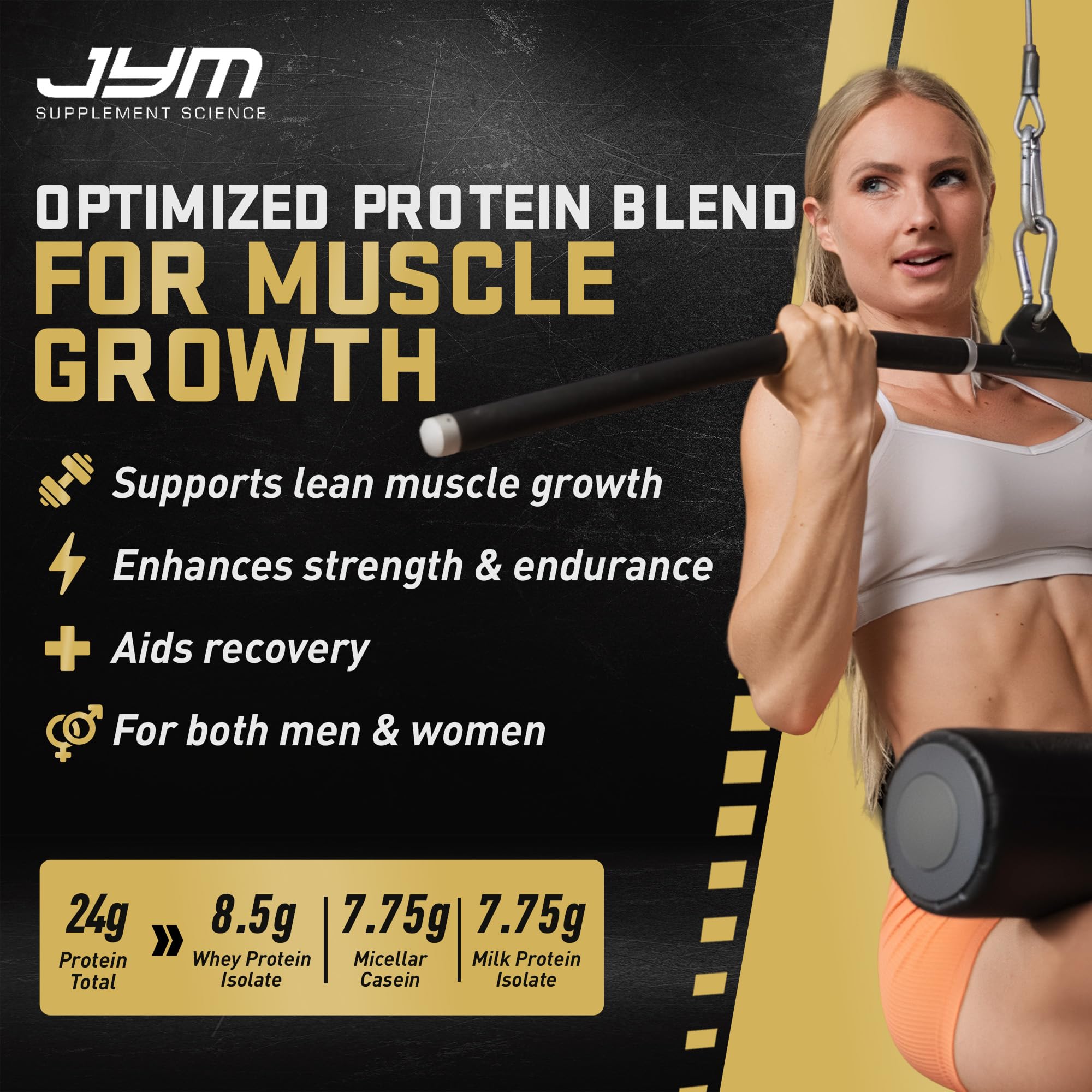 JYM Rocky Road Chocolate Whey & Casein Protein Powder - 2.1 lb, 22 Servings — Amazon image 4
