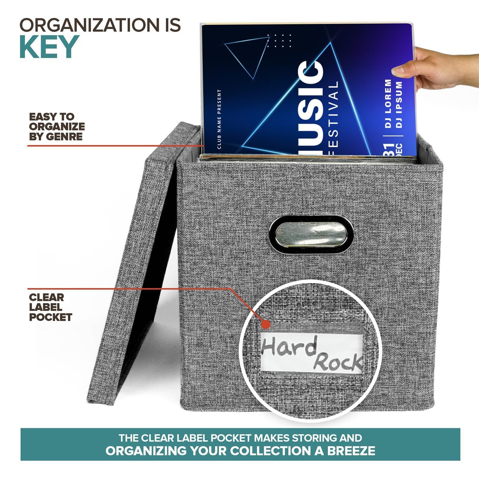 Contenitore portatile per album, custodia per dischi in vinile, soluzione compatta per album in vinile, supporto portatile per album in vinile, comoda conservazione per album in vinile