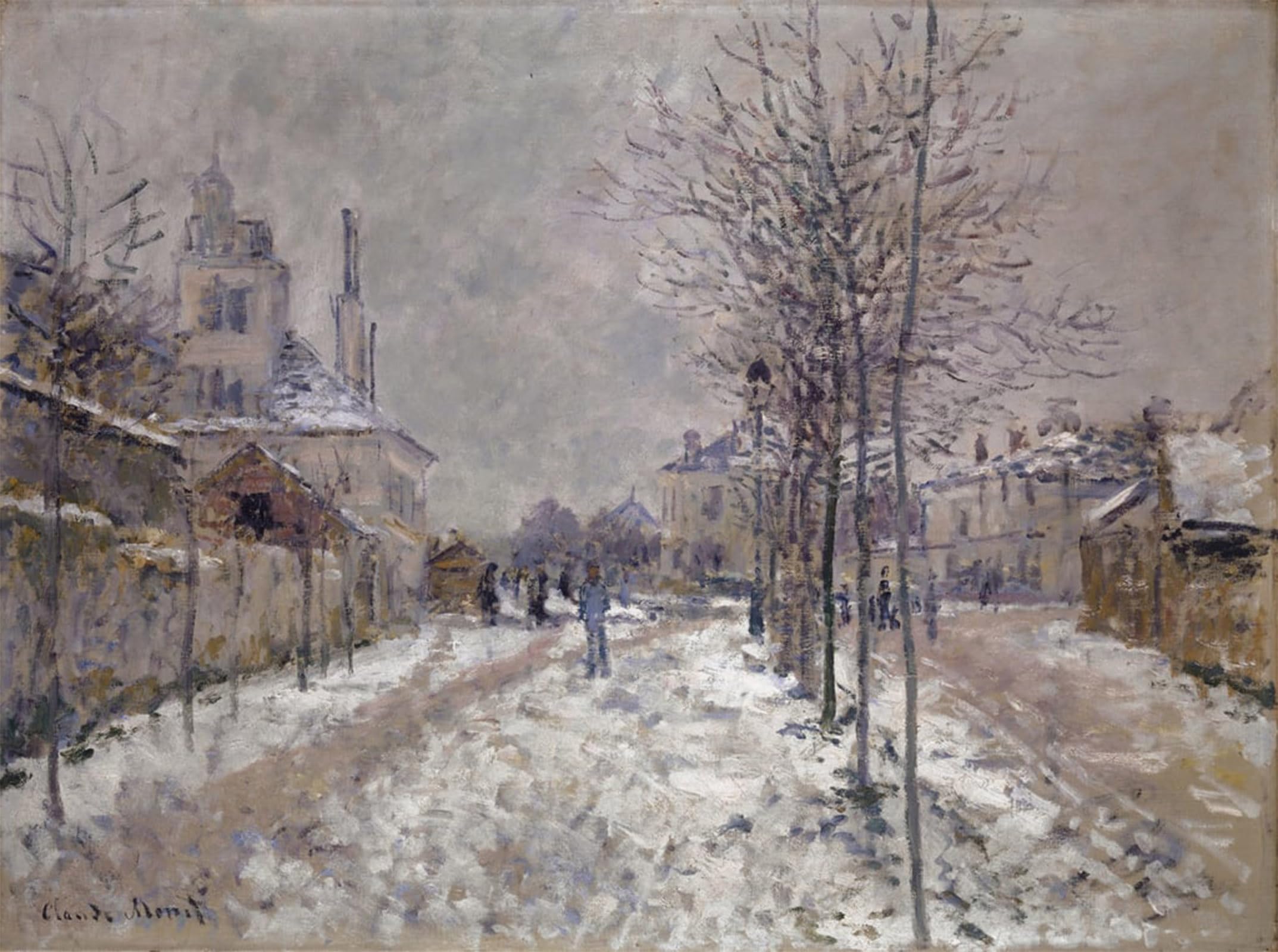 Tableaux Monet boulevard de Pontoise toile déco chambre 60x90