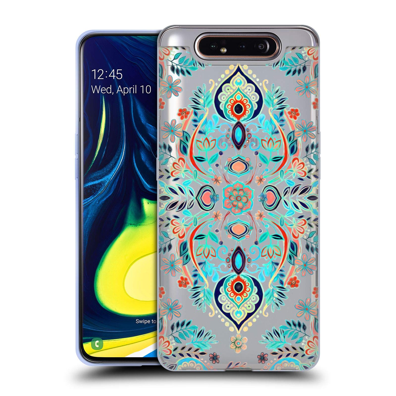 Head Case DesignsOfficially Licensed Micklyn Le Feuvre Modern Folk In Jewel Colours Mandala 5 Soft Gel Case Compatible With Samsung Galaxy A80 (2019)