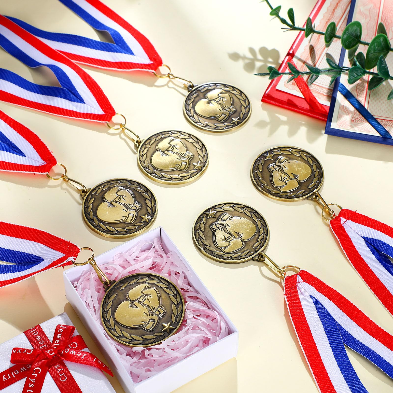 Remuuly 30 medallas de premio a granel de 2 pulgadas, ganador del premio de oro de metal con cintas para el cuello, premio de premio para torneos, partidos, equipos de competición deportiva, adultos