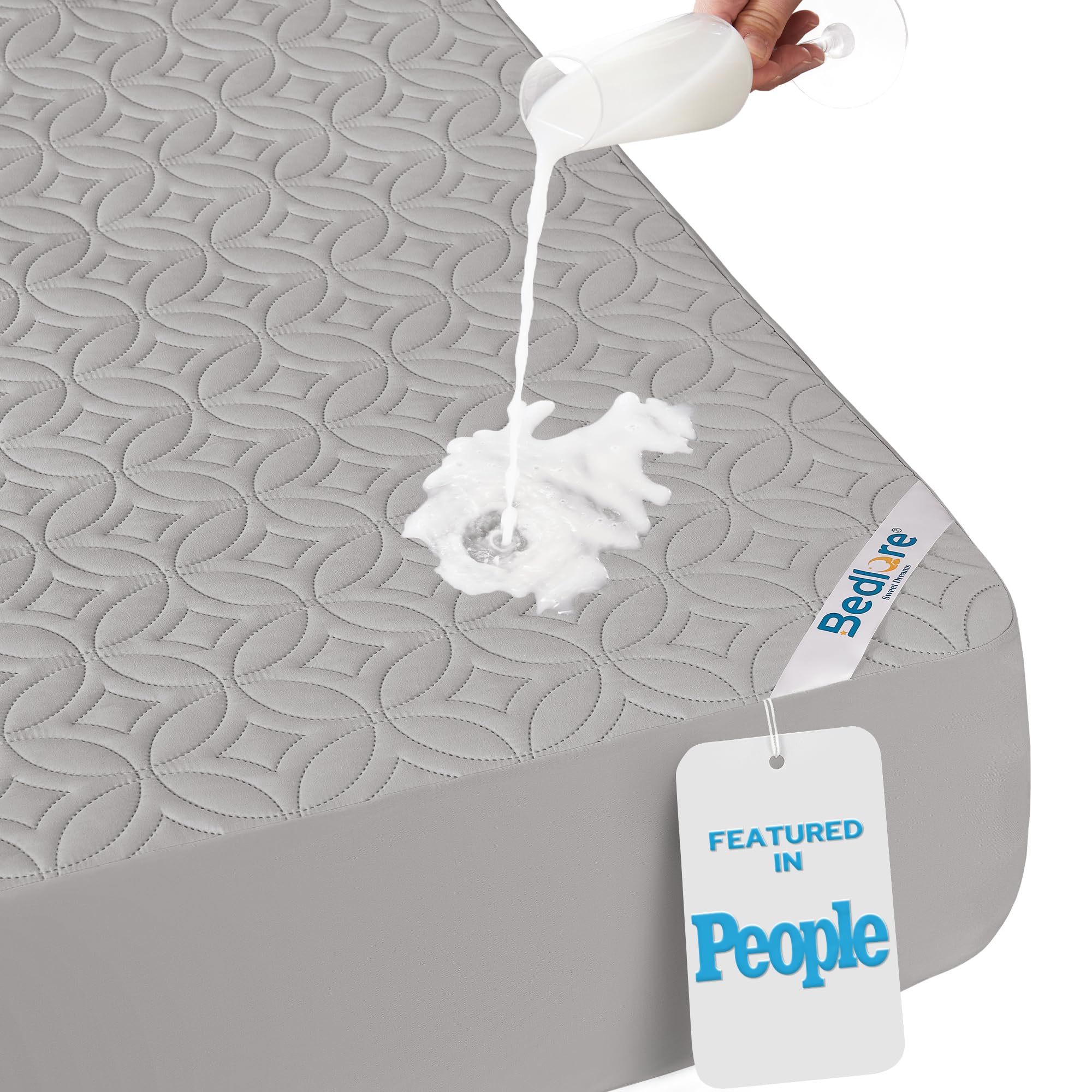BEDLORE Waterproof Mattress Protector, King Size Mattress Pad