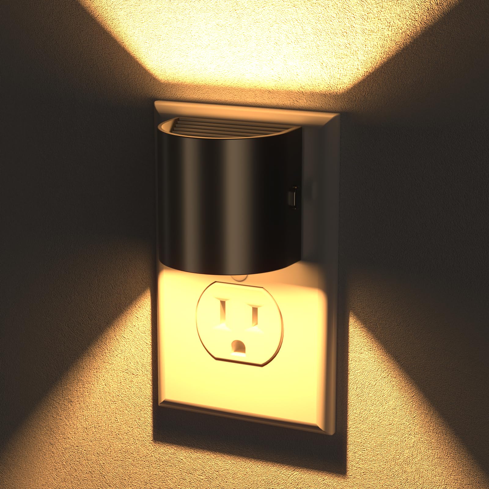 Photo 1 of **ONLY 1 LIGHT** Night Lights Plug into Wall, LED Night Light 2 Pack, Soft Glow Night Lights with Dusk to Dawn Sensor, 3-Level Dimmable Nightlight, Up & Down Lighting Night Lights for Bedroom, Bathroom, Hallway