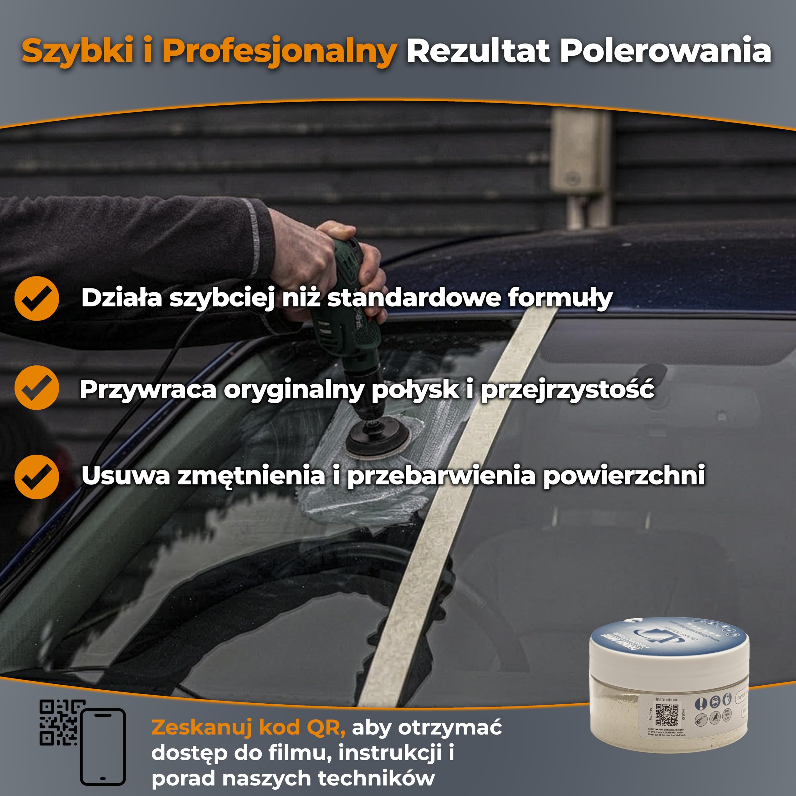 Glass Polish 90001 Tlenek ceru, Wysokiej jakości proszek do polerowania szkła - drobne ziarno- TREO 95% - 2,5 μm - 50 gramów.