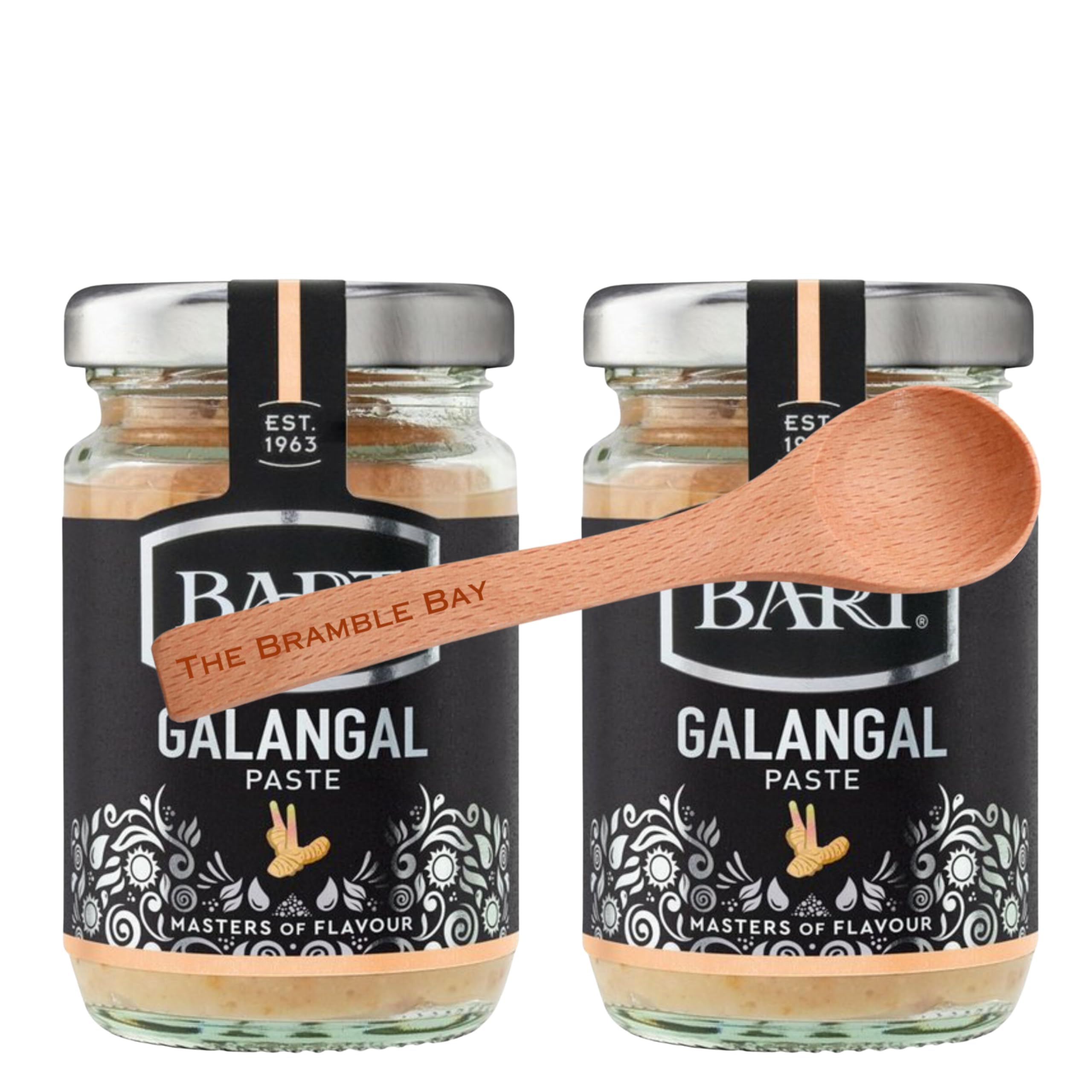 Galangal Paste Bundle contains Pack of 2 X 90g, Wooden Spoon