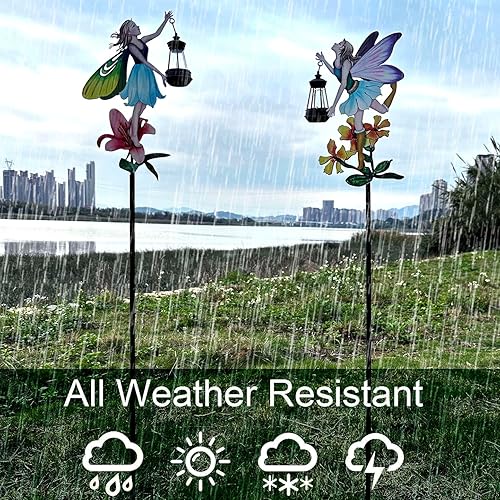 Miniatura 5 de Luces solares de jardín para decoración al aire libre, estaca de luz decorativa de hada, adorno de paisaje de casa para patio, césped, patio,