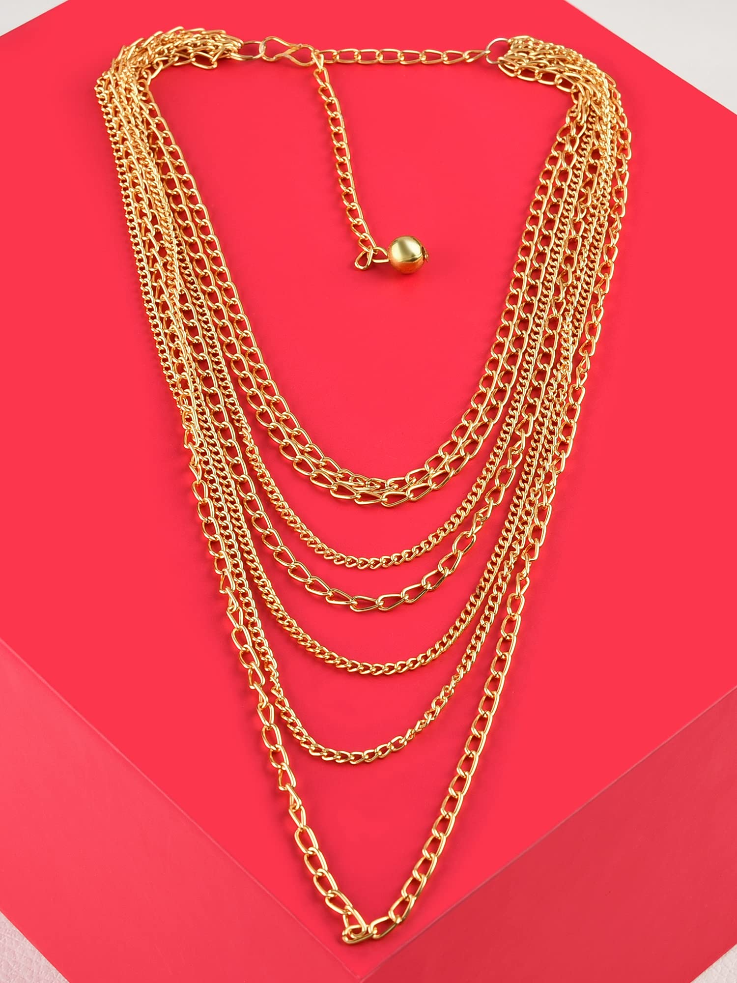 Contemporary Tone Layers Chain Necklace for Women