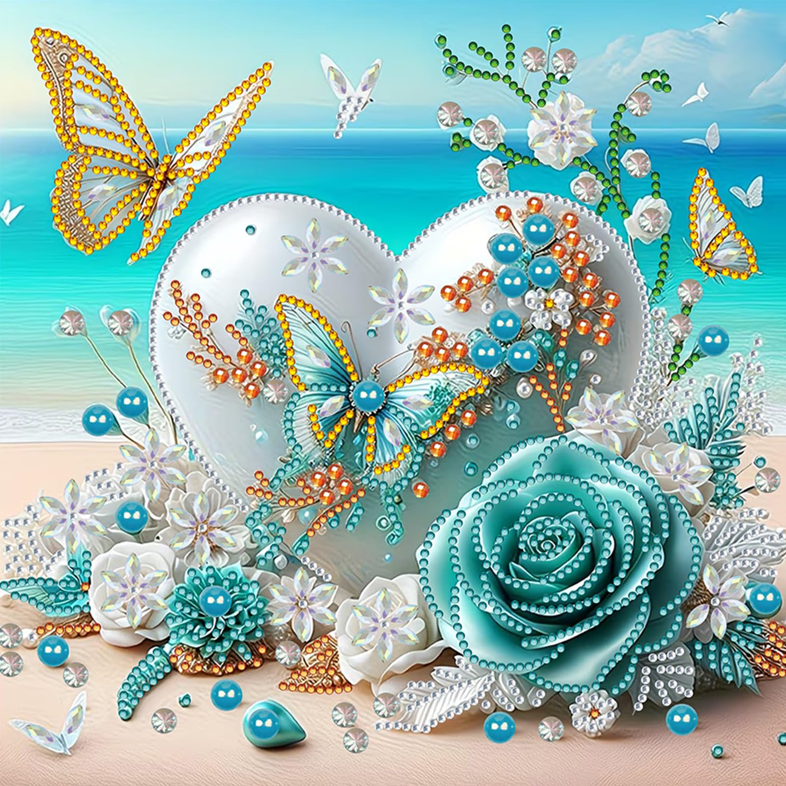 Kexpery 5D Partial Diamond Painting Bird with Special Shapes for Easy DIY Wall Decoration for Adults Beginners