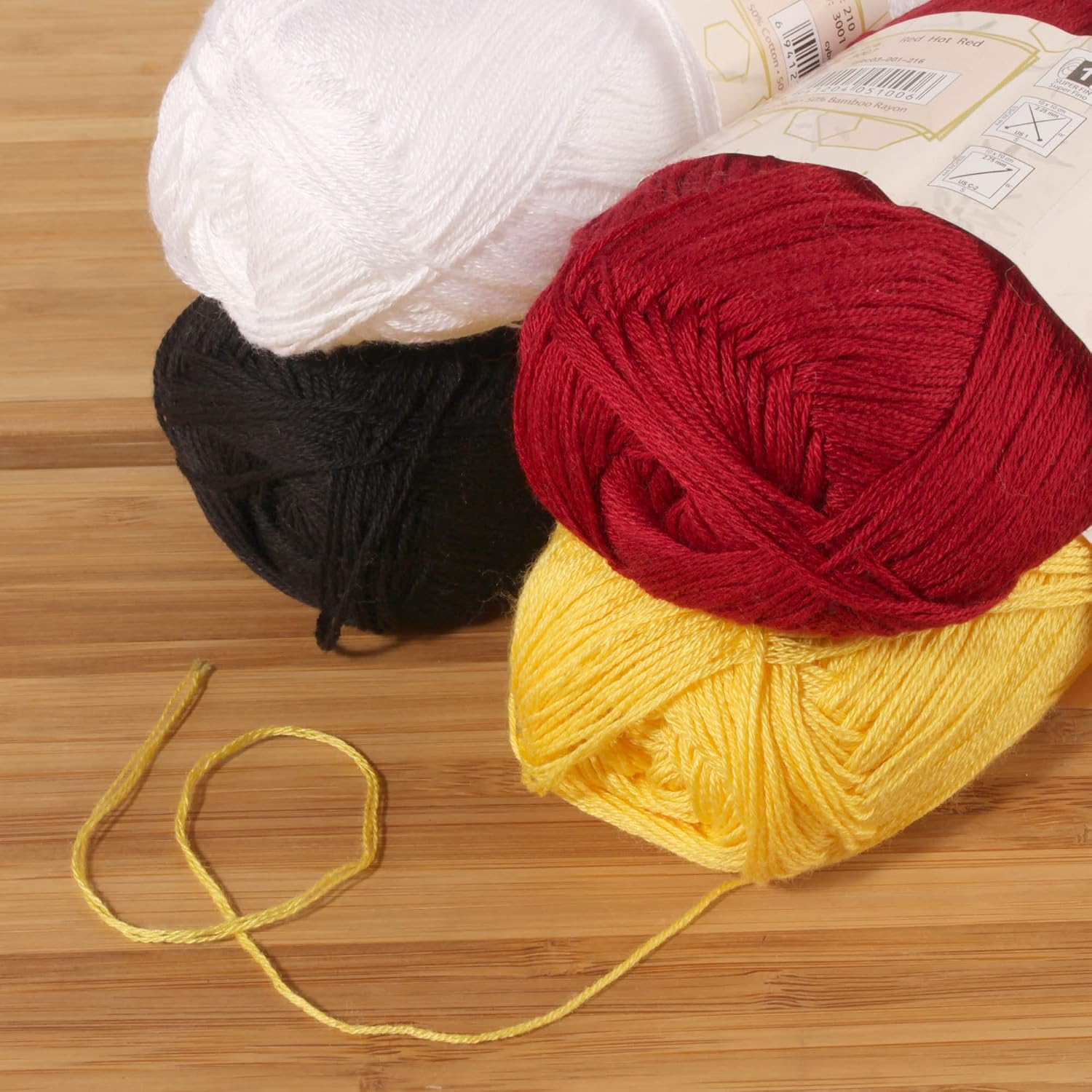 JubileeYarn Baby Soft Bamboo Cotton Yarn - Shades of Contrast - 4 Skeins image 3